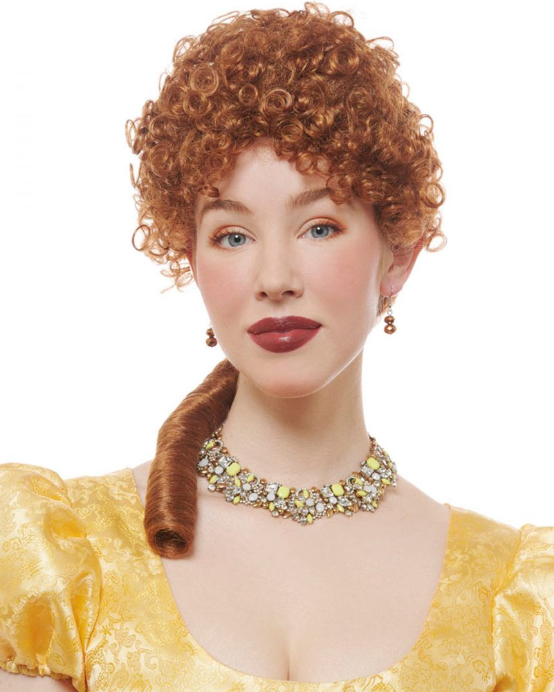 Debutante Short Curly Orange Wig