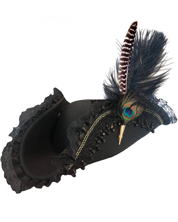 Deluxe Tricorn Hat with Quill