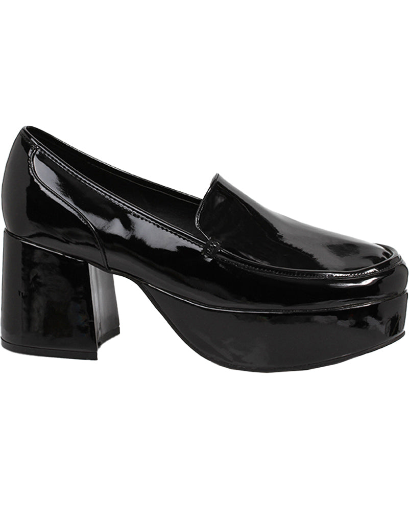 70s Disco Black Platform Deluxe Mens Shoes