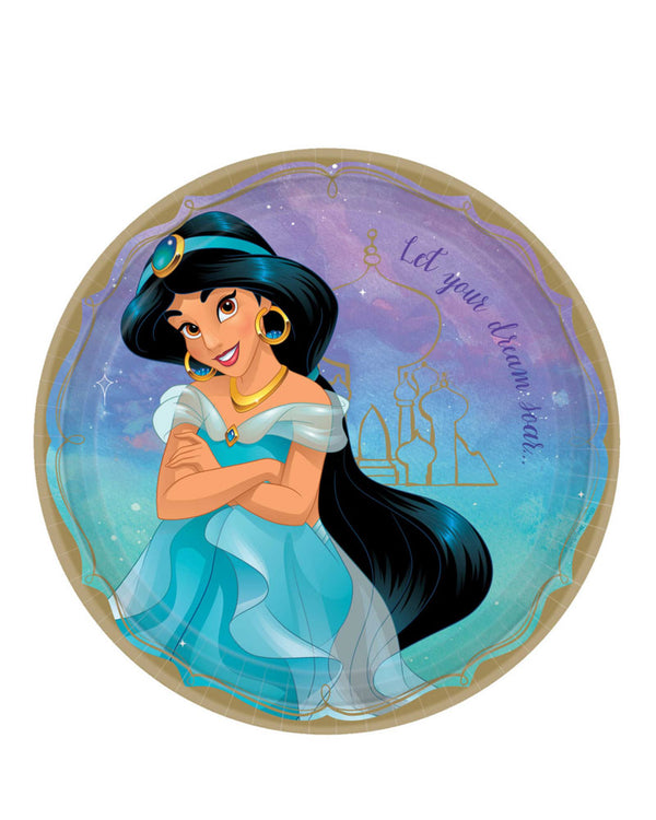 Disney Princess Once Upon A Time Jasmine 23cm Plates Pack of 8