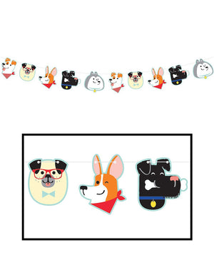 Dog Party Shaped Banner