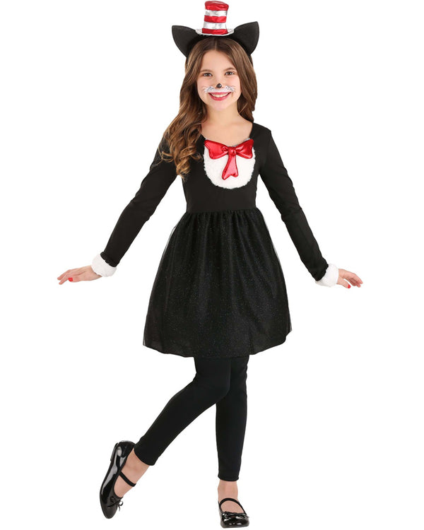 Dr Seuss The Cat In The Hat Deluxe Girls Costume