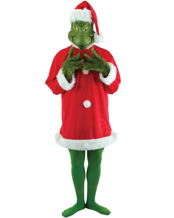 Dr Seuss The Grinch Santa Deluxe Mens Christmas Costume
