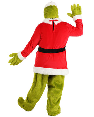 Dr Seuss The Grinch Santa Open Face Adult Plus Size Christmas Costume