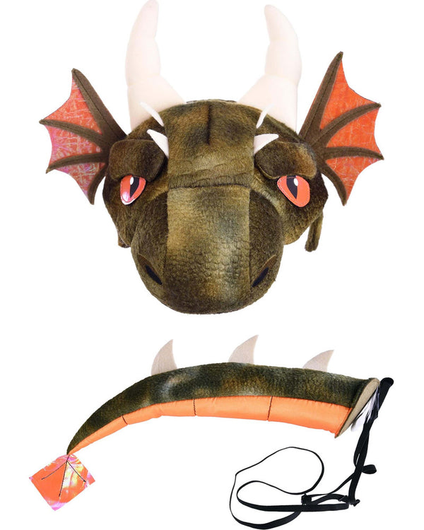 Dragon Plush Headband and Tail Set