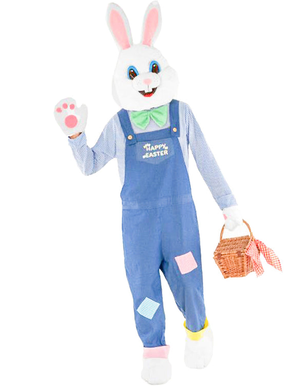 Easter Bunny Dungarees Mascot Adult Costume