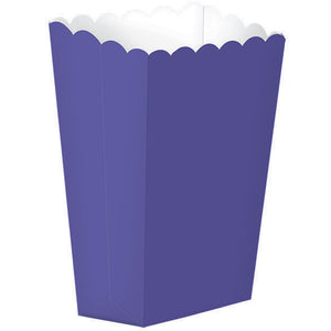 Popcorn Favor Boxes Small New Purple Pack of 5