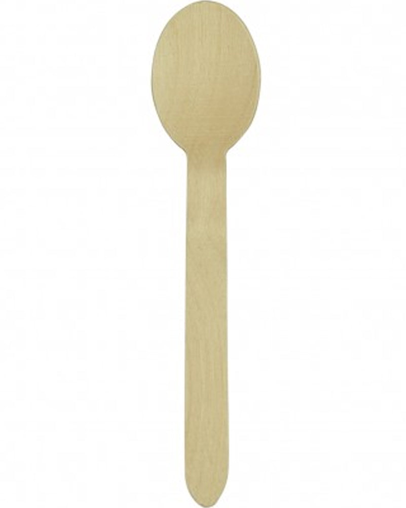 Eco Brown Wooden Spoons Pack of 100
