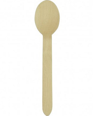 Eco Brown Wooden Spoons Pack of 100