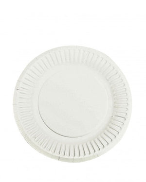 Eco White 18cm Round Paper Plates Pack of 50