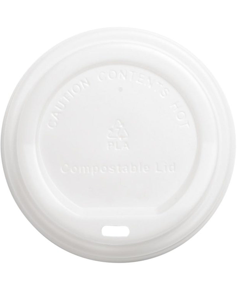 Eco White Coffee Cup Lids Pack of 50