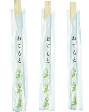 Eco Wrapped Wooden Japanese Style Chopsticks Pack of 100
