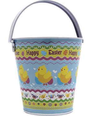 Chicks Metal Easter Bucket