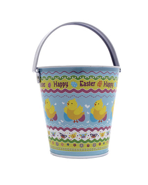 Chicks Metal Easter Bucket