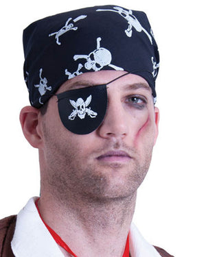 Pirate Eyepatch with Skull and Cross Bones