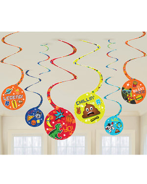 Epic Party Swirl Decorations Pack of 8
