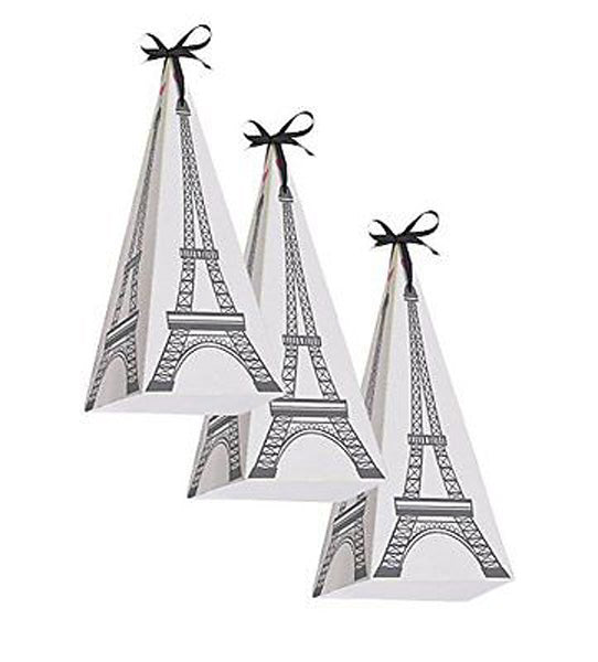 Party in Paris Treat Boxes Cardboard 19cm x 8cm Pack of 8
