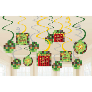 TNT Party Hanging Swirl Decorations Pack of 12