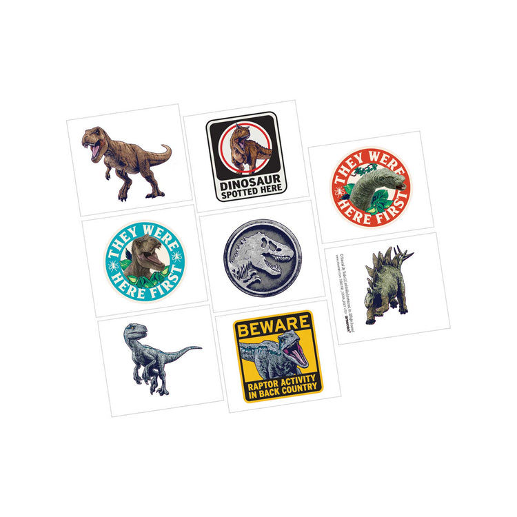 Jurassic Into The Wild Tattoos Pack of 8
