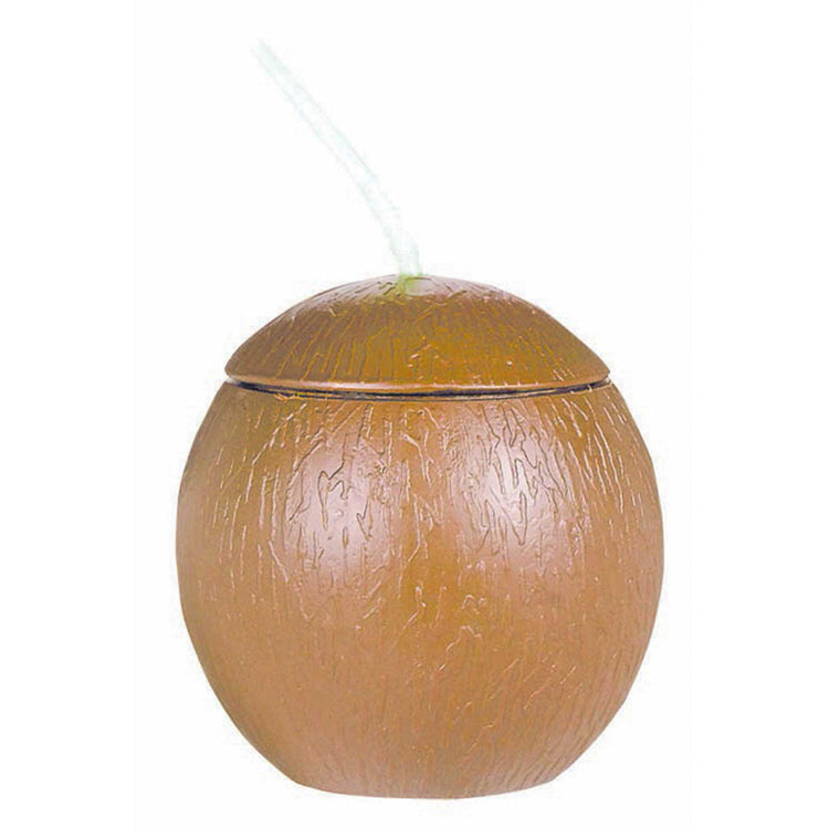 Coconut Shaped 532ml Cup with Straw