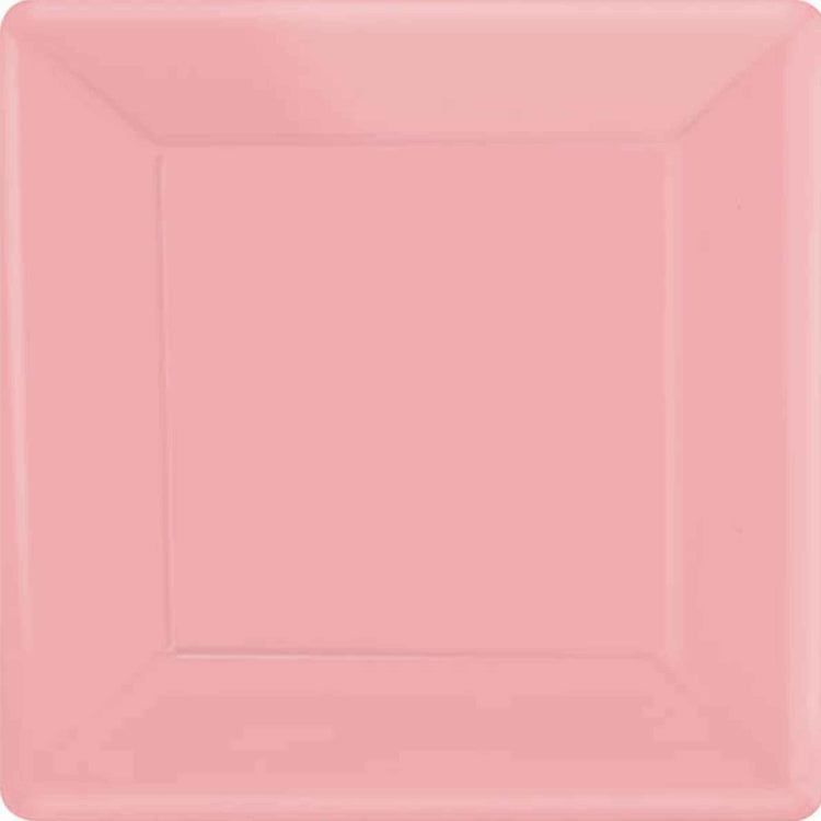 Paper Plates 17cm Square 20CT-New Pink Pack of 20