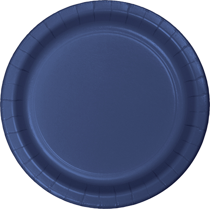 Navy Blue Banquet Plates Paper 26cm Pack of 24