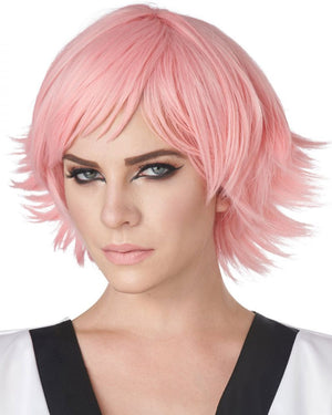 Feathered Pink Cosplay Wig