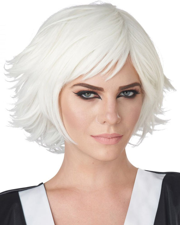 Feathered White Cosplay Wig