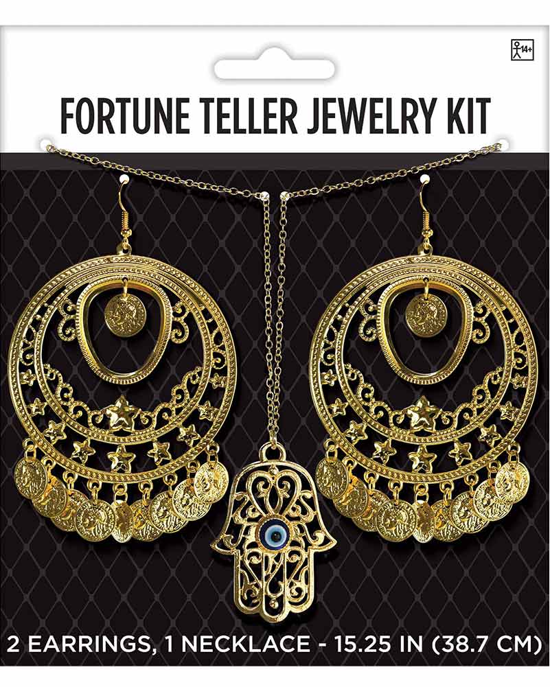 Fortune Teller Earrings and Necklace Jewellery Set