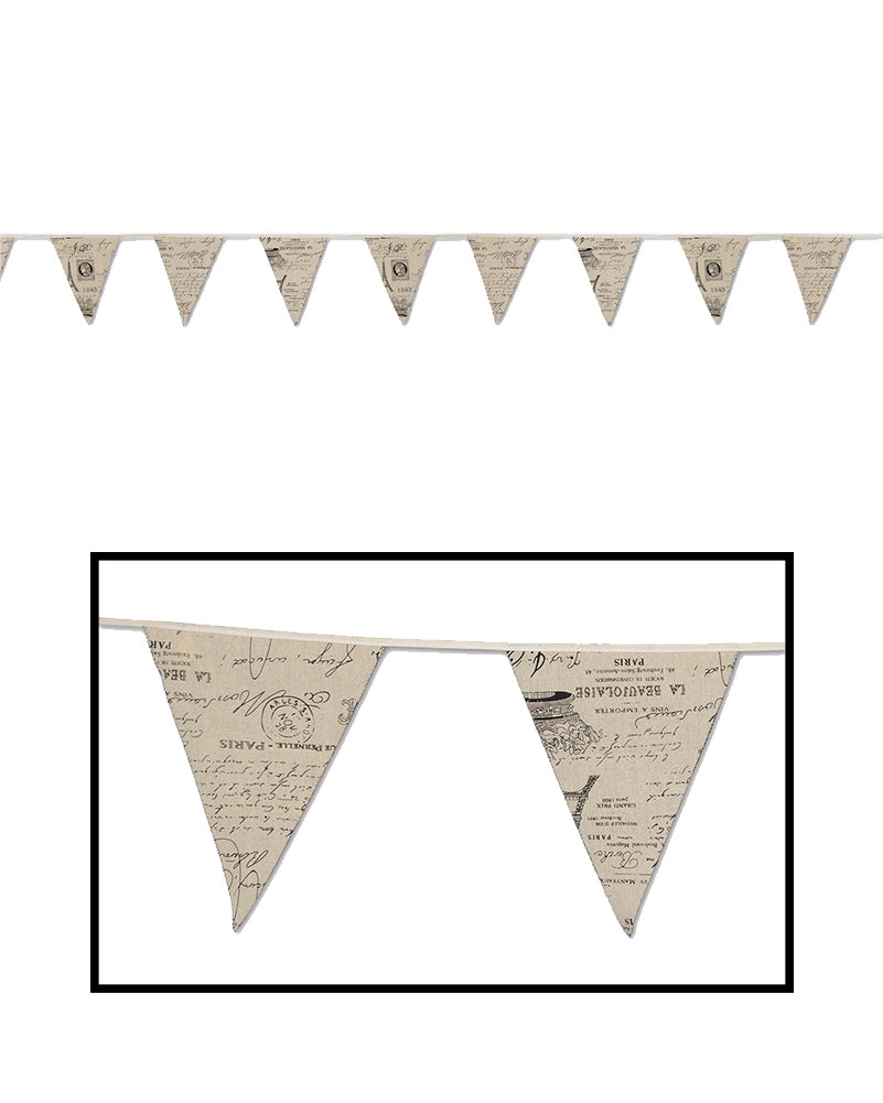French Fabric Pennant Banner