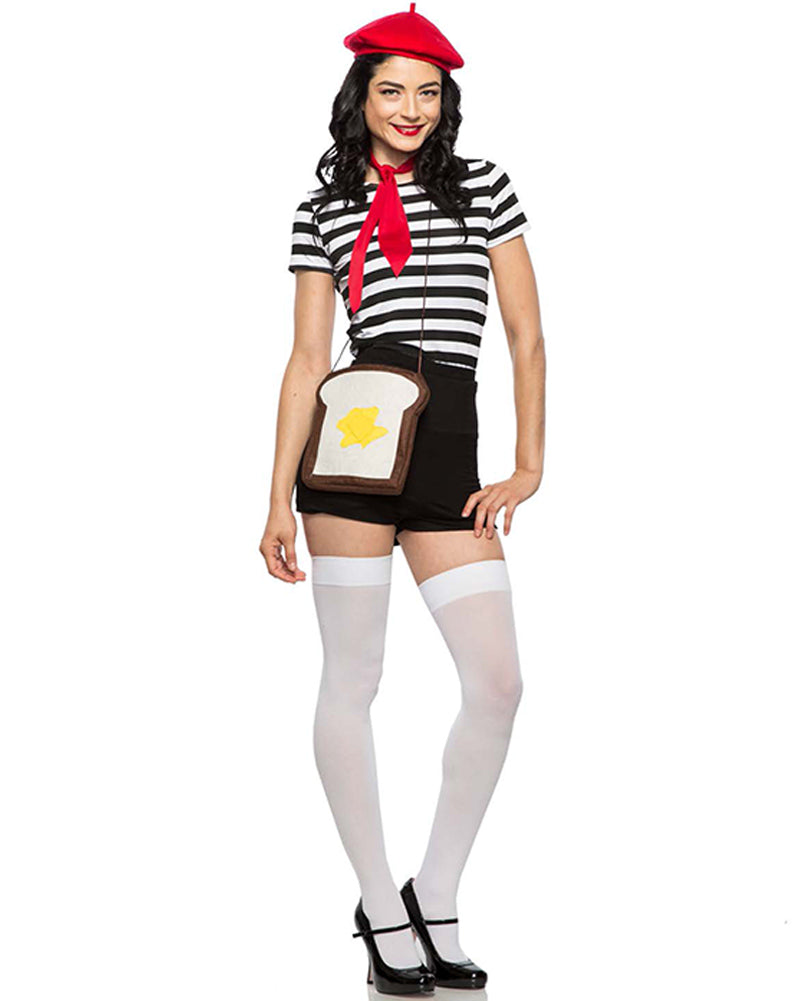 French Toast Shaped Purse Red Beret and Sash Set
