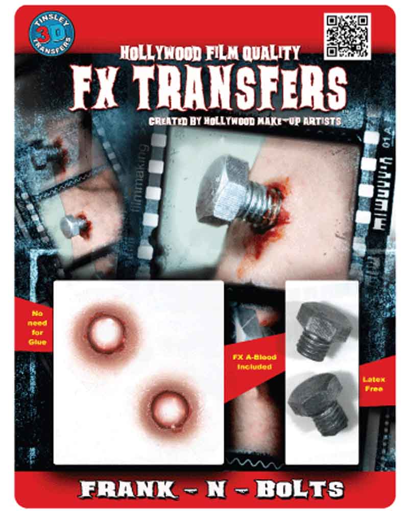 3D Frank and Bolts Kit FX Appliance Transfer Prosthetic