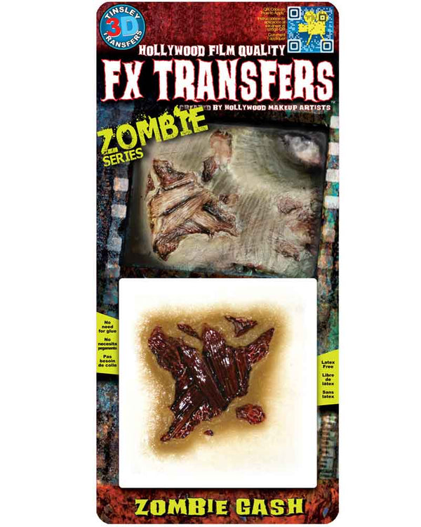 3D FX Transfers Zombie Gash Wound