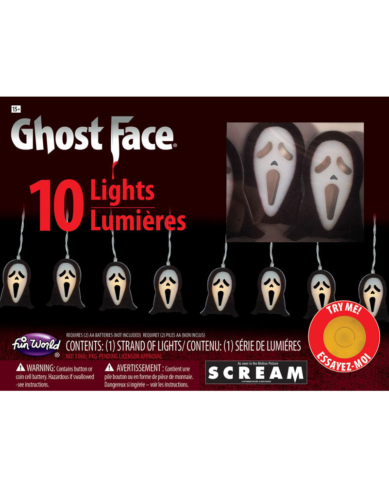 Scream Ghost Face 10 String Lights