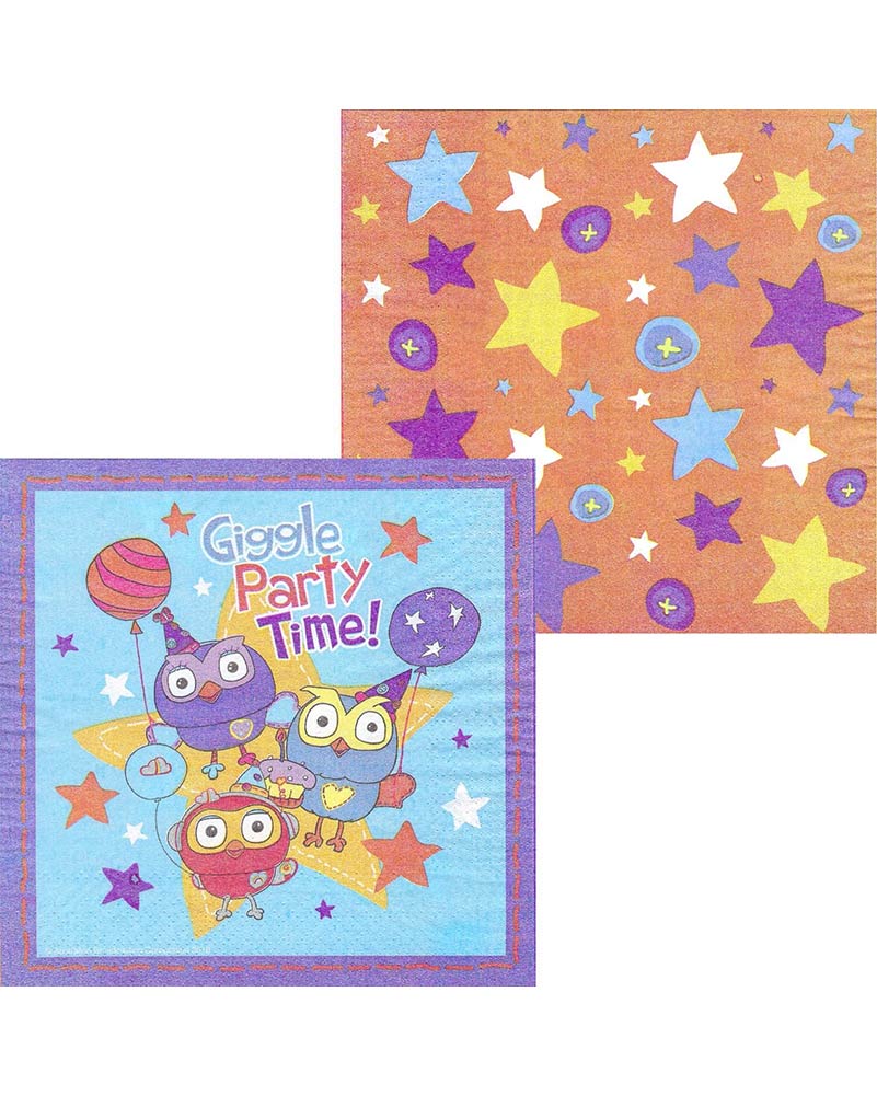 Giggle and Hoot Lunch Napkins Pack of 16