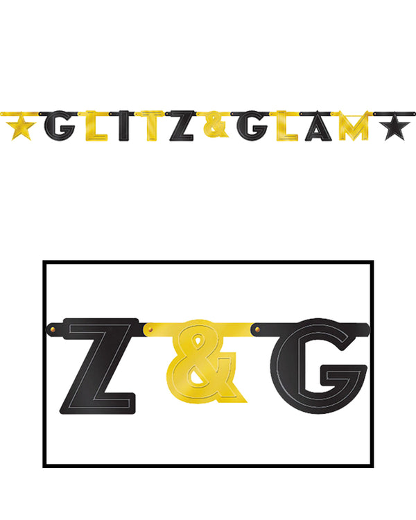 20s Glitz and Glam Foil Banner 2m