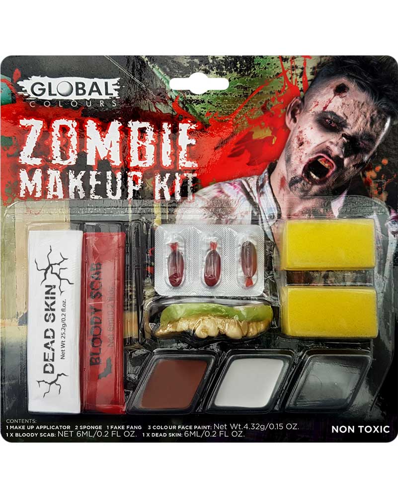 Image of Halloween zombie makeup kit.