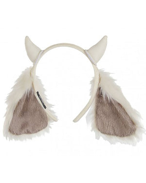 Goat Ears with Plush Horns Headband