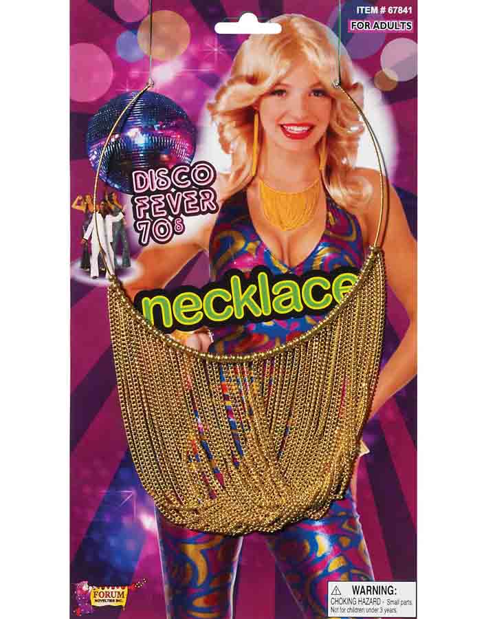 70s Gold Chain Disco Necklace