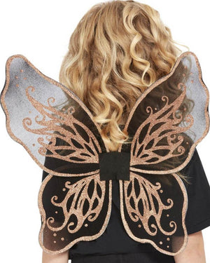 Gold Dark Botanicals Butterfly Wings