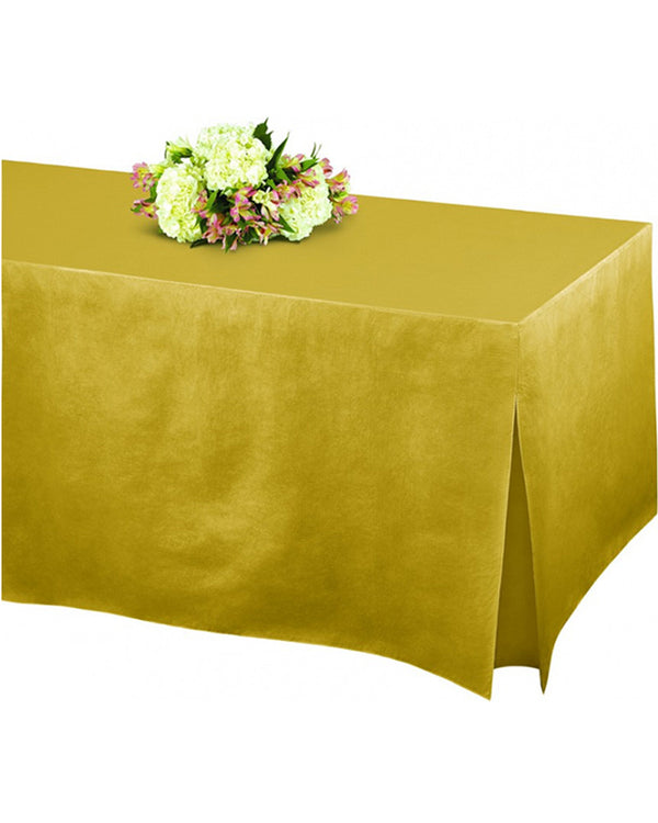 Gold Flannel-Backed Tablecover