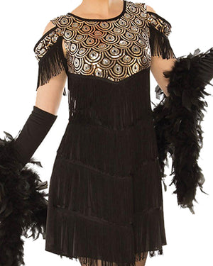 20s Gold Flapper Womens Costume