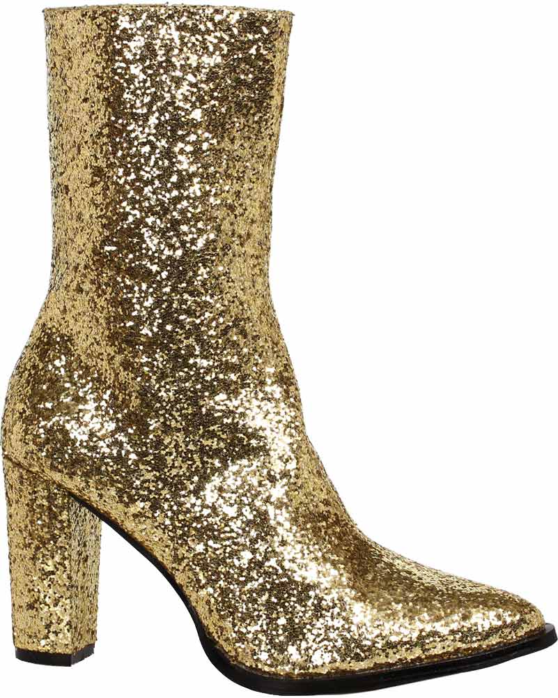 Gold Glitter Frescan Womens Boots