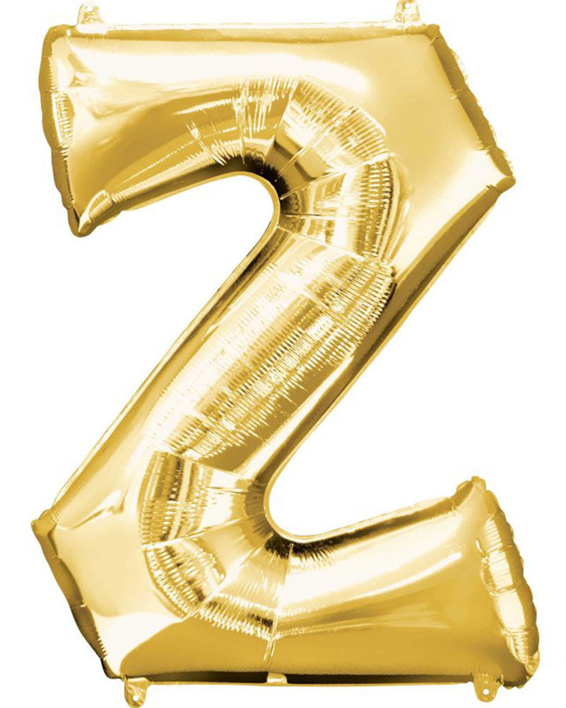 Gold Letter Z Supershape 86cm Balloon