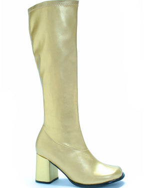 Gold Patent Go Go Womens Boots