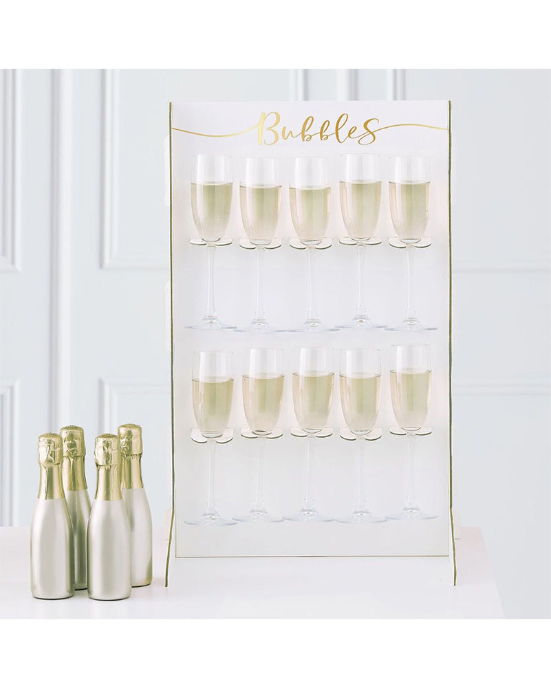 Gold Wedding Prosecco Wall