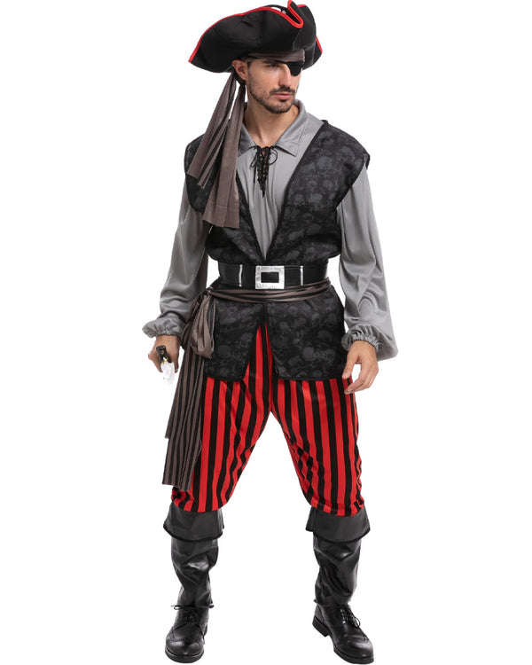 Gray Pirate Mens Costume