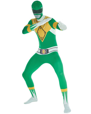 Green Power Rangers Morphsuit Adult Costume