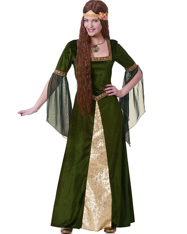 Green Renaissance Lady Womens Costume