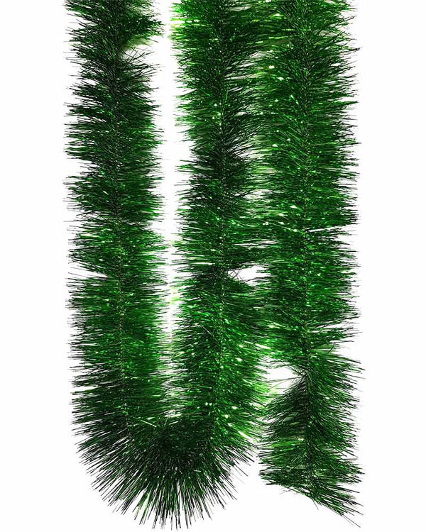 Christmas Green 15cm Tinsel 5.5m